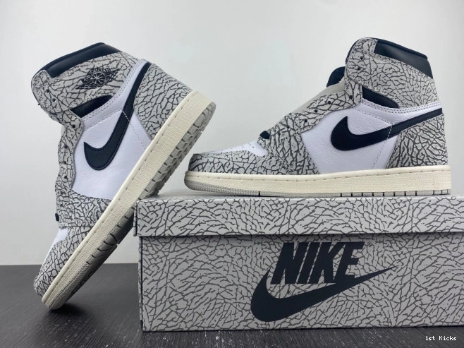 1st Kicks Shoes White Jordan OG 1 DZ5485-052 Air Cement High 0717